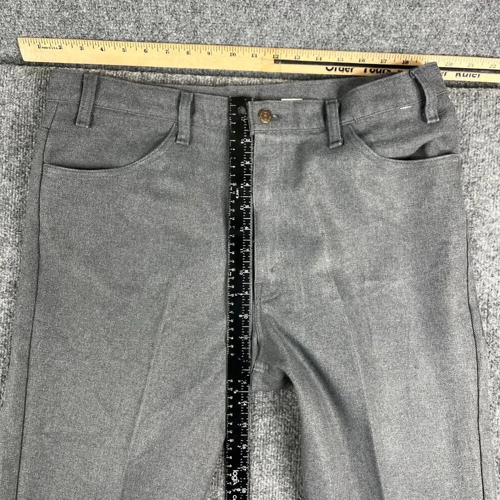 Levis Pants Mens Size 38x30 Gray USA Made‎ Straight Casual Dress Flat Front